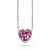 Pendant with rubellite heart and diamonds 