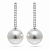 Earrings with South Sea pearls and diamonds