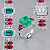 Ring with emerald, rubies, and diamonds