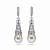 Earrings with Burmese champagne-colored pearls and diamonds