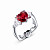Ring with spinel and diamonds