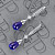 Earrings with tanzanites and diamonds