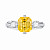 Ring with yellow sapphire and diamonds