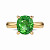 Ring with apple-green paraiba tourmaline
