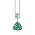 Pendant with green tourmalines