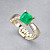 Ring with emerald and diamonds