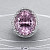 Ring with lavender beryl and diamonds