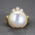 Ring with South Sea pearl and diamonds