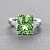 Ring with grossular garnet and diamonds