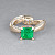 Ring with emerald and diamonds