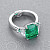 Ring with emerald and diamonds