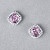 Stud earrings with lilac spinels and diamonds
