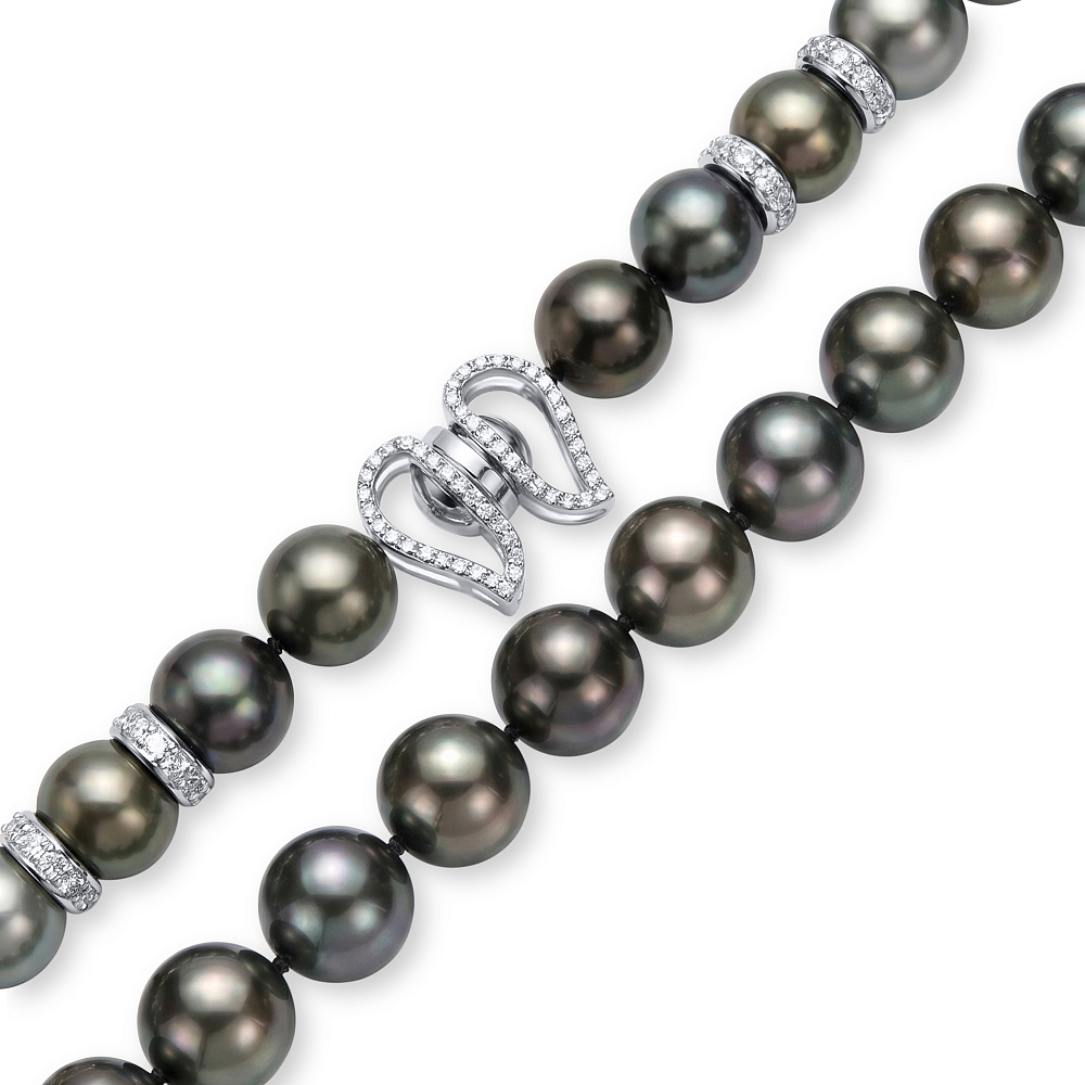 Choker with Tahitian multicolor pearls 10.0-10.8 mm картинка 1