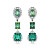 Earrings with green tourmalines and diamonds