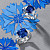 Ring with Cornflower sapphire and diamonds