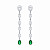 Earrings with emeralds and diamonds