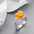 Ring with spessartine garnet and diamonds