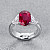 Ring with ruby and diamonds