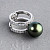 Ring with Tahitian pearl and diamonds