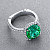 Ring with green tourmaline and diamonds