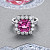 Ring with spinel and diamonds