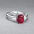 Ring with Burmese spinel and diamonds