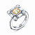Ring with yellow sapphire and diamonds
