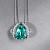 Pendant with Lagoon tourmaline and diamonds
