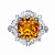 Ring with yellow sapphire and diamonds