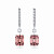 Earrings with orange-pink tourmalines and diamonds
