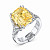 Ring with yellow sapphire and diamonds