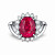 Ring with spinel and diamonds