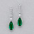Earrings with emeralds and diamonds