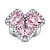 Ring with morganites and diamonds