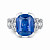 Ring with blue sapphire and diamonds