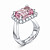 Ring with morganite and diamonds