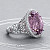 Ring with lavender beryl and diamonds