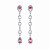 Earrings with zircons, spinels, and diamonds