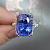 Ring with blue sapphire and diamonds