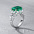 Ring with emerald and diamonds
