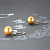 Earrings with golden South Sea pearls and diamonds