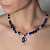 Necklace with blue sapphires and diamonds