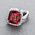 Ring with rubellite tourmaline and diamonds