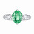 Ring with apple-green paraiba tourmaline and diamonds
