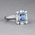 Ring with spinel and diamonds