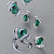 Earrings with mint-green tourmalines and diamonds