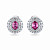 Earrings with pink sapphires and diamonds
