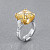 Ring with yellow sapphire and diamonds