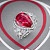 Ring with spinel and diamonds