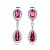 Earrings with spinels and diamonds